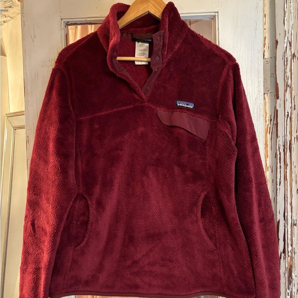 Women’s Patagonia Burgundy Re-Tool Half-Snap Fleece Pullover